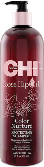 CHI Rose Hip Oil Color Nurture Shampoos Hydration & Shine for Coloured Hair 739ml