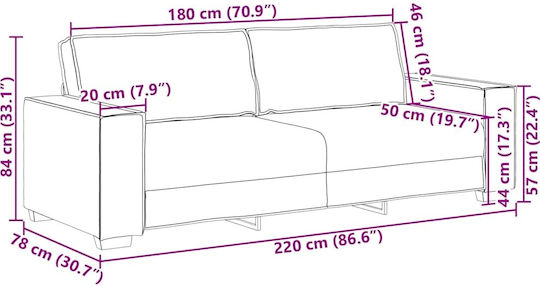 vidaXL Wohnzimmermöbel-Set 3-Sitzer & 2-Sitzer