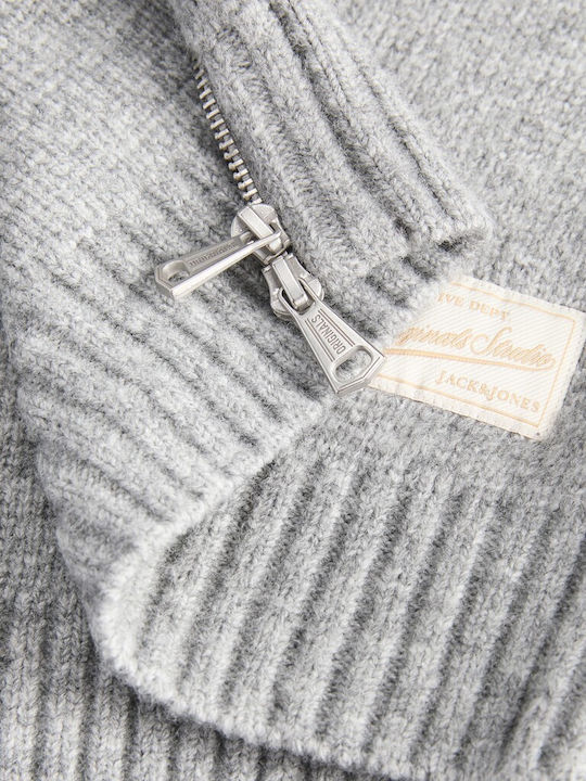 Ανδρική Ζακέτα Πλεκτή Light Grey Melange