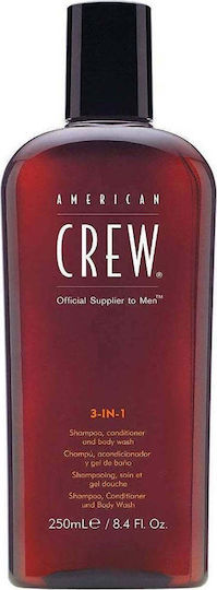American Crew 3 In 1 Sport Edition Shampoos für Alle Haartypen 250ml