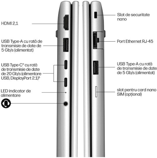 HP ProBook 4 G2i 16" IPS FHD+ (Core 7-350/24GB/512GB SSD/W11 Pro) (Tastatură Engleză Internațională)