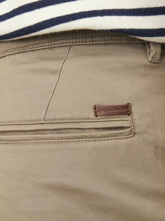 Men's Chino Trousers Elastic Slim Fit Beige