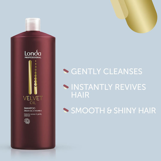 Londa Professional Velvet Oil Shampoos Glättung für Alle Haartypen 1000ml