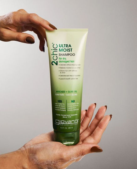 Giovanni 2 Chic Avocado & Olive Oil Ultra Moist Shampoos Glanz für Zerbrechlich Haare 250ml