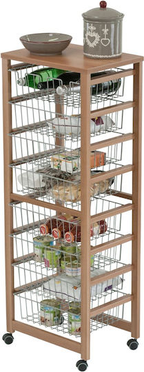 Arredamenti Italia Trolă de Bucătărie Metalică 46x46x122cm