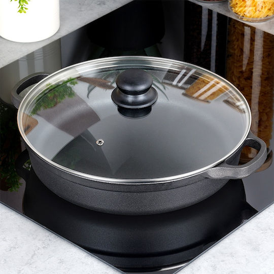 Vilde Cast Iron Pan with Lid with Ceramic Coating 30cm Vilde Cast Iron Pan with Lid with Ceramic Coating 30cm