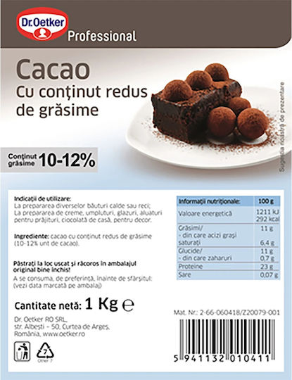 Dr. Oetker Cacao Pulbere 1000gr