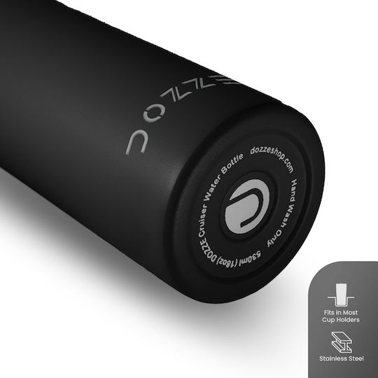 Monochrome Edition Μπουκάλι Θερμός Ανοξείδωτο BPA Free 530ml Midnight Black με Καλαμάκι