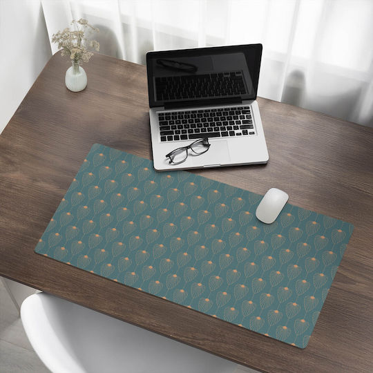 Gaming Maus Tastatur Roter Muster Blätter 90x45 cm