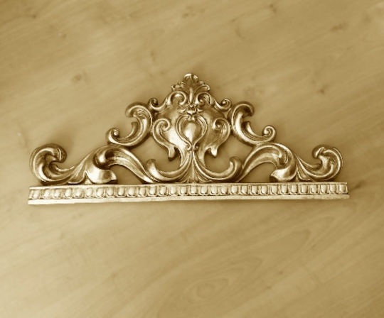 Wall Decor Dusty Gold Ceramic 55x25cm Lines Art