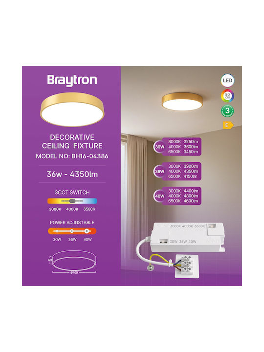 Braytron Blade Plafonieră de Tavan 40buc Aurie