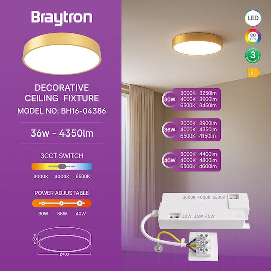 Braytron Blade Plafonieră de Tavan 40buc Aurie