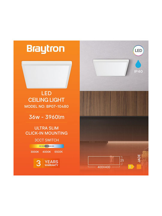 Braytron Jade Plafonieră de Tavan 40buc Albă
