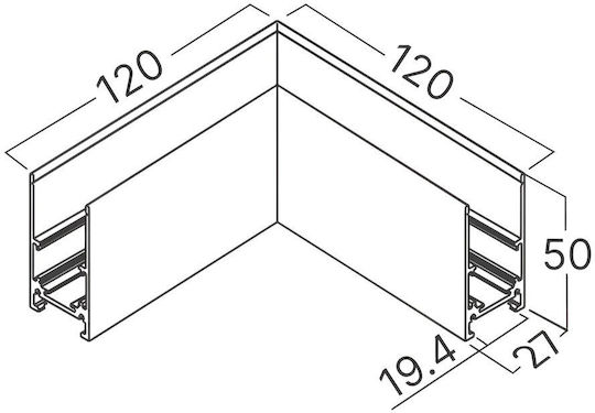 Braytron Σύνδεσμος Ράγας για Φωτιστικά Μαύρος BY41-10201