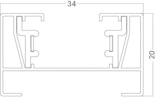 Braytron Ράγα Στερέωσης για Φωτιστικά Λευκή BY40-00120