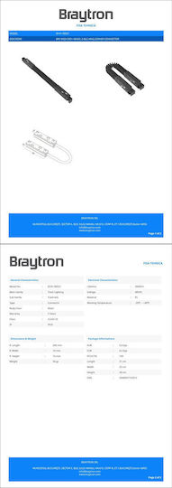 Braytron Σύνδεσμος Ράγας για Φωτιστικά Μαύρος BY41-90021
