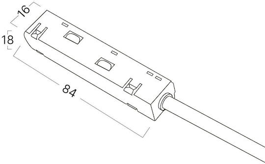 Braytron Σύνδεσμος Ράγας για Φωτιστικά Μαύρος BY41-90031