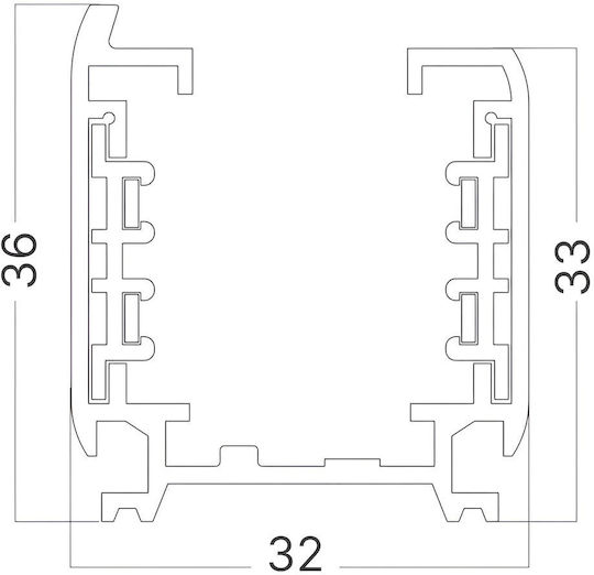 Braytron Mounting Rail for Lighting Fixtures Black BY40-00211