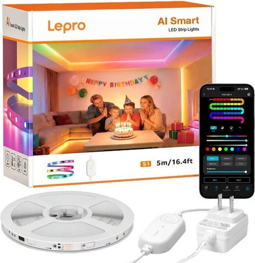 Lepro Smart Ταινία LED Wi-Fi RGBIC Φως 5m