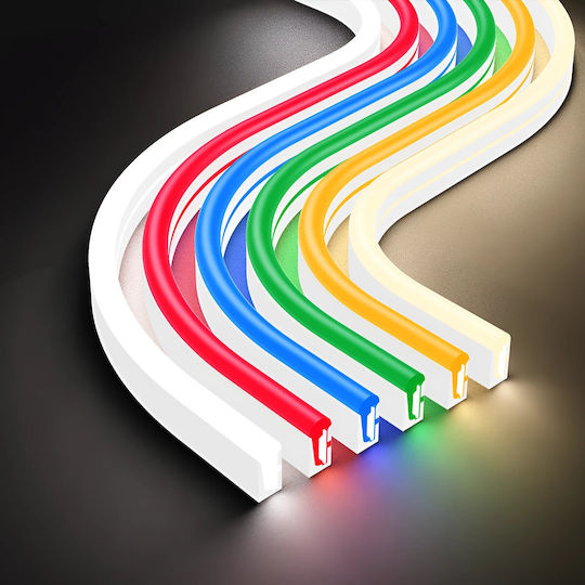 Braytron Rezistent la apă Bandă LED 220V Albastru Lumină Neon Flex