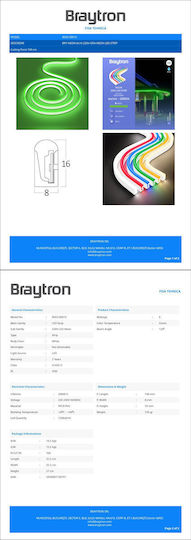 Braytron Waterproof LED Strip 220V Green Light Neon Flex