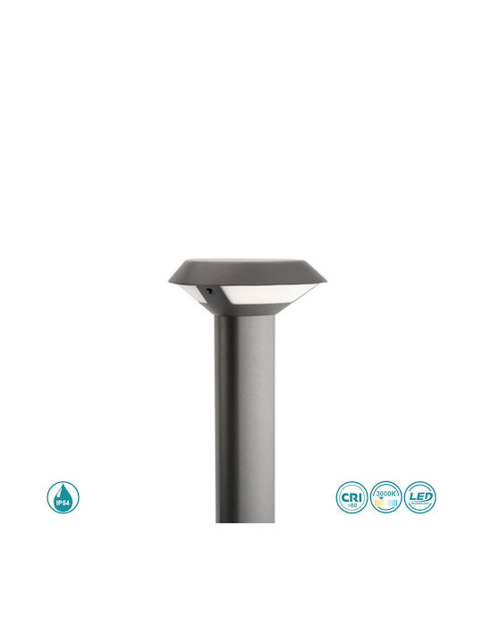 Sun Light Фенер Малък Пост LED За Външна Употреба 6W С Топло Бяла Светлина IP54 Сив
