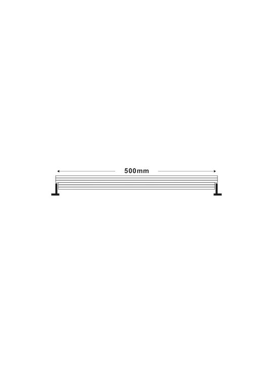 Aca Outdoor Floor Lamp LED Wall Washer 18W with Natural White Light IP66 Black