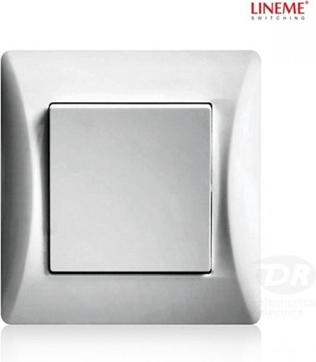 Lineme Recessed Wall Switch Lighting One-Way with Frame Silver