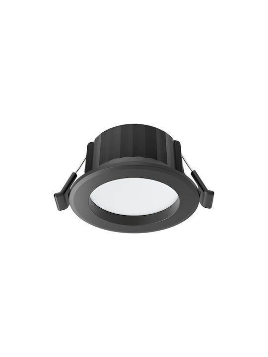 Braytron Στρογγυλό Μεταλλικό Χωνευτό Σποτ Μαύρο 54x54εκ. 1τμχ