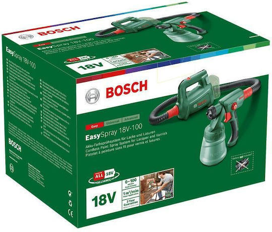 Bosch EasySpray 18V-100 Pistol De Vopsit Electric 18V Solo Cu Recipient 0.800lt