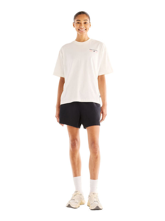 Дамска Oversized Къса Тениска Ecru