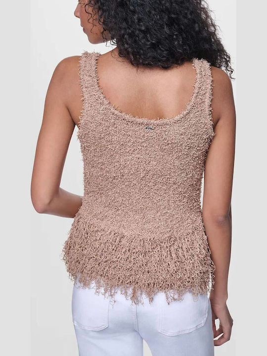 DKNY Logo Bluză Damă Travertine