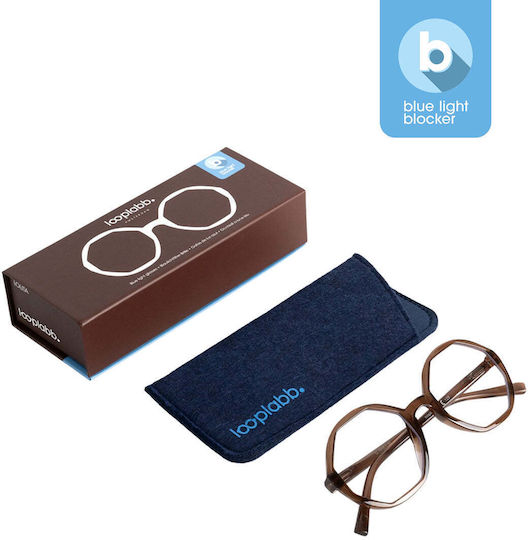 Looplabb Lolita Blaulichtblockierende Brillen Farbe Hazel Grad 2