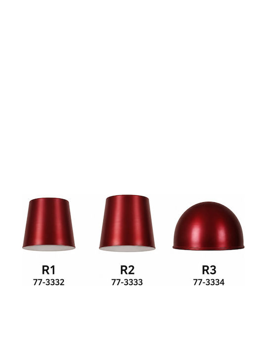 Home Lighting Abajur Conic Roșu Cu Diametru 13cm