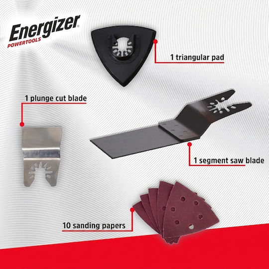 Energizer 3MT08 Осцилиране Електрически Мулти Инструмент с Регулиране на Скоростта