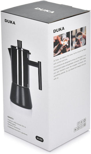 Duka Elektrischer Espressokocher Schwarz
