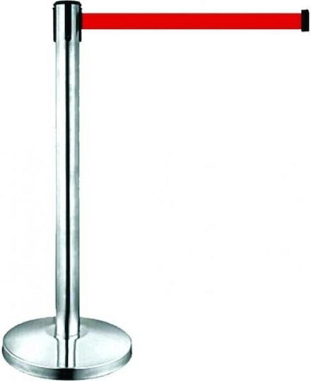 GTSA Κολωνάκι Δαπέδου Inox με Μαύρη Ταινία 2m 24-3292