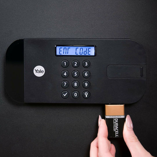 Yale Tresor mit digitalem Schloss Abmessungen H35xB30xH25cm mit Gewicht 13kg