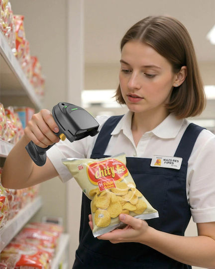 Inateck Handheld-Drahtlos-Scanner mit Lesbarkeit 1D Barcodes N6008_Grau