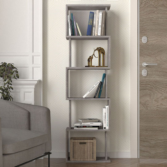 Βιβλιοθήκη Alvina Γκρι Σκυροδέματος 45x19.6x158.8εκ. Βιβλιοθήκη Alvina Γκρι Σκυροδέματος 45x19.6x158.8εκ.