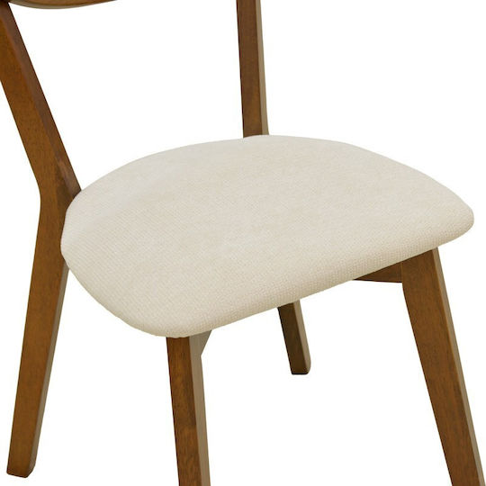 Canon Dining Room Wooden Chairs Walnut 2 Pieces 43x52x83.5cm