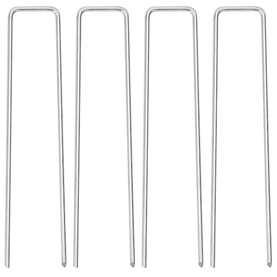 vidaXL Gabion Faucet Garden Fencing Supply 25x25x100cm 4 Pieces Silver
