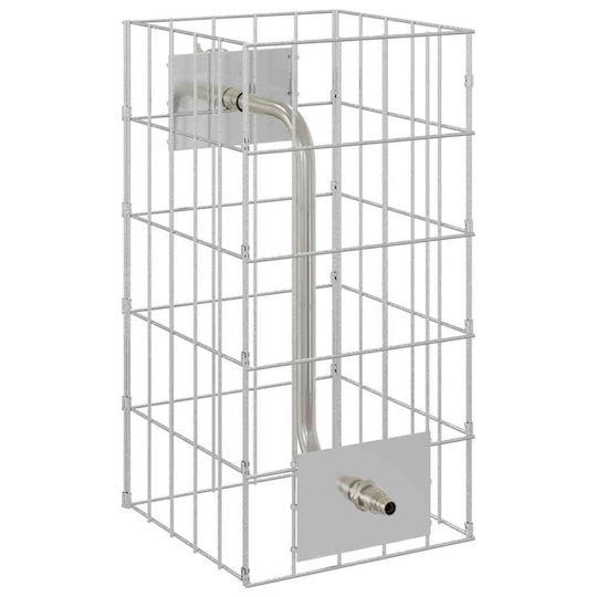 vidaXL Gabion Fence Post Garden Fencing Supplies 25x25x50cm 4 Pieces Silver