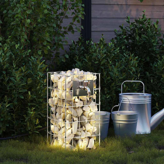 vidaXL Gabion Fence Post Garden Fencing Supplies 25x25x50cm 4 Pieces Silver