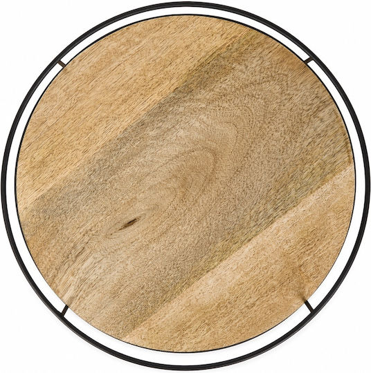 Decorative Wooden Round Tray 28x28cm