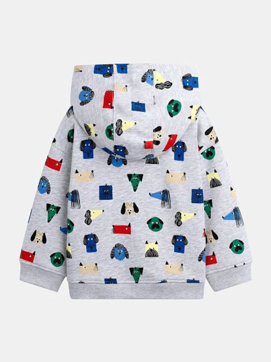 Kids Sweatshirt Cardigan with Hood and Pockets Grey