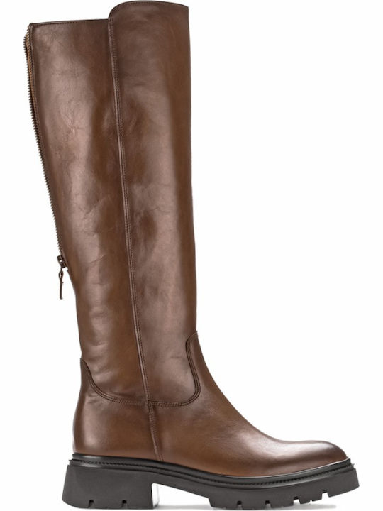 Damenstiefel Braune Leder