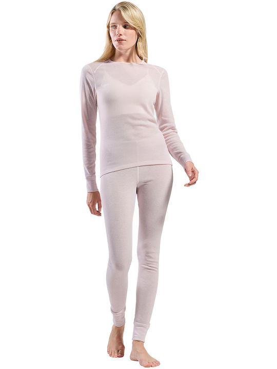 Odlo Active Warm Eco Damen Thermounterwäsche Langärmliges Hemd Rosa