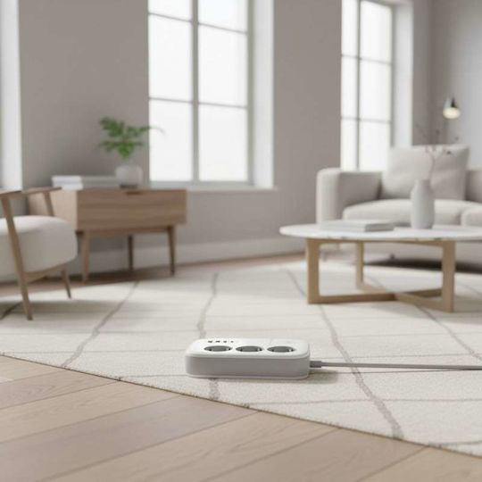 Forcell Smart Πολύπριζο 3 Θέσεων με 3 USB-A και USB-C