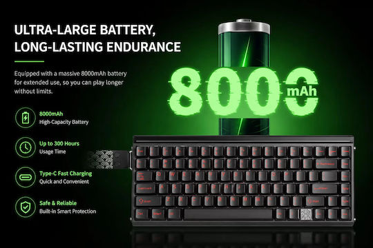 Aula Hero 75 He Wireless Gaming Mechanical Keyboard 75% with Magnetic Switches English US